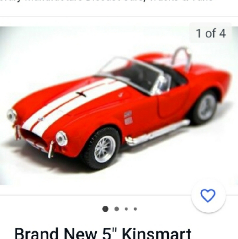 Classic Shelby Cobra Toy Race Car